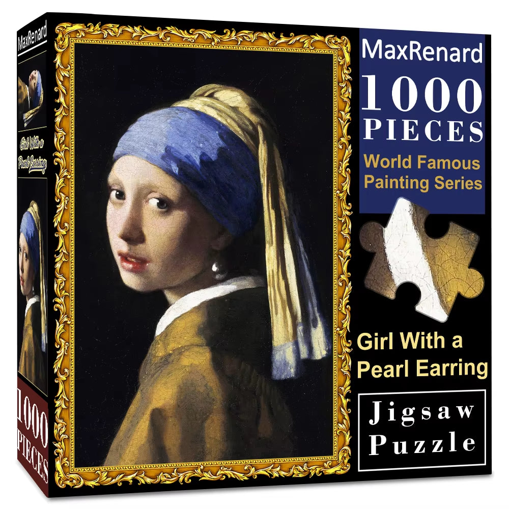 Jigsaw Puzzles 1000 Pieces 50*70Cm the Kiss Oil Painting Art Puzzles Toys for Adults Family Games Home Decoration Gift