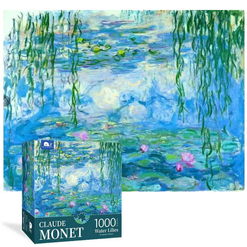 Jigsaw Puzzle 1000 Pieces for Adults Kid Monet Landscape Puzzle Toy Family Game Famous World Oil Painting Home Decoration