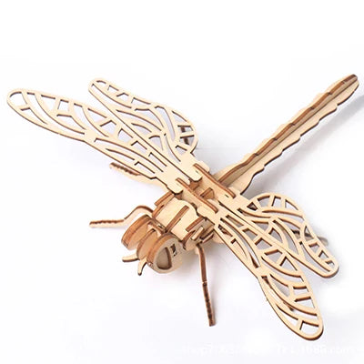 DIY 3D Wooden Puzzle Model Animal Montessori Toys for Children Crafts Dachshund Skeleton Assembly Gift Set for Kids Adults Teens