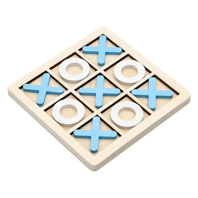 Wooden Chess Toys for Children'S Puzzle Game XO Double Play Parent-Child Interaction Recommends Traditional Desktop Chess Gift